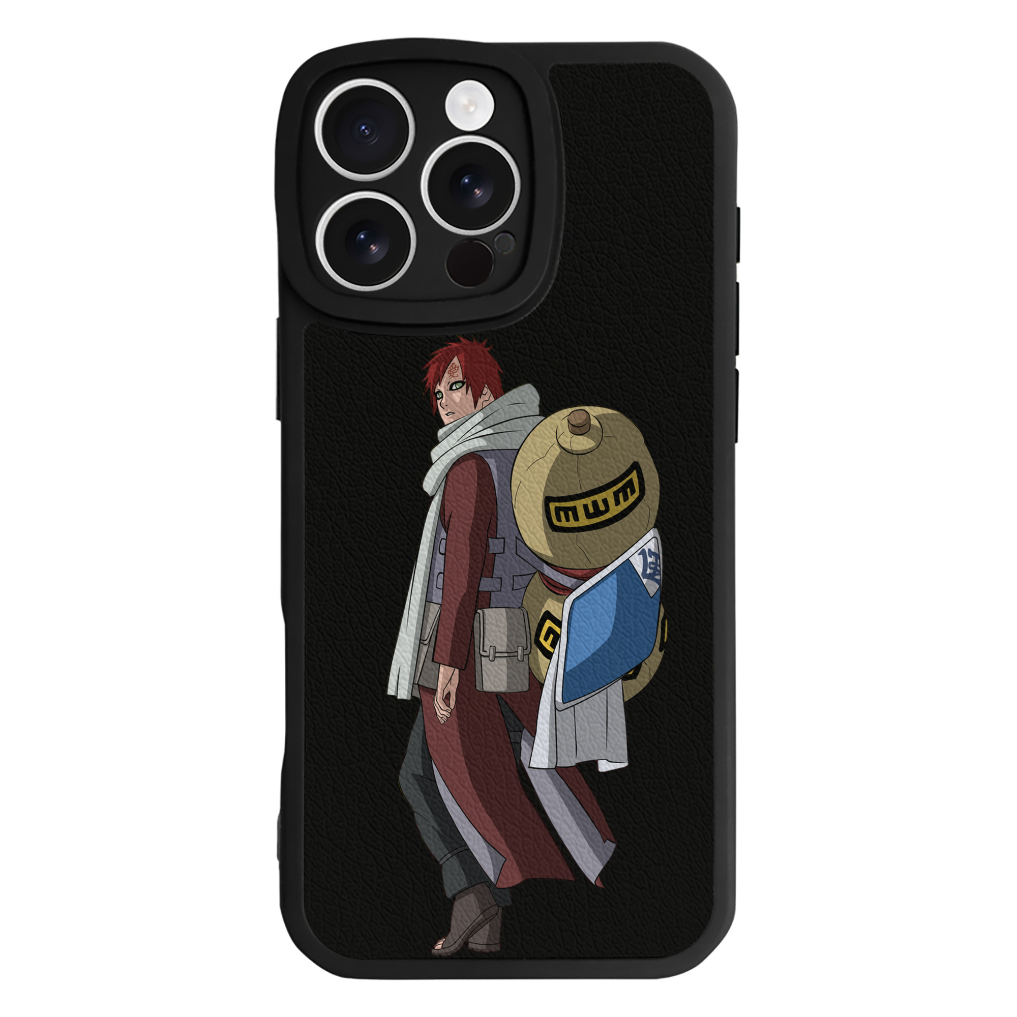 （画像用） NARUTO -ナルト- ガアラ Gaara 【iPhone 16シリーズ対応】シリコンスマホケース（レザー調） 材質：シリコン